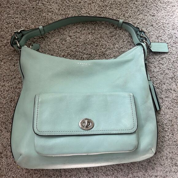 Coach Legacy Courtenay Hobo Light Blue Leather Shoulder Bag - Picture 2 of 9